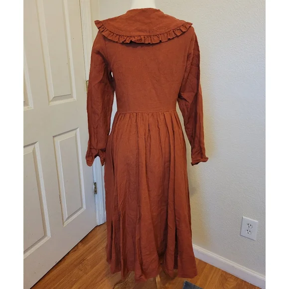 NWOT Son De Flor Size Xs Nicole Dress Linen Midi - Picture 5 of 16